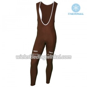Fietsbroek Lang met Bretels 2018 AG2R La Mondiale N002 Winter Thermal Fleece